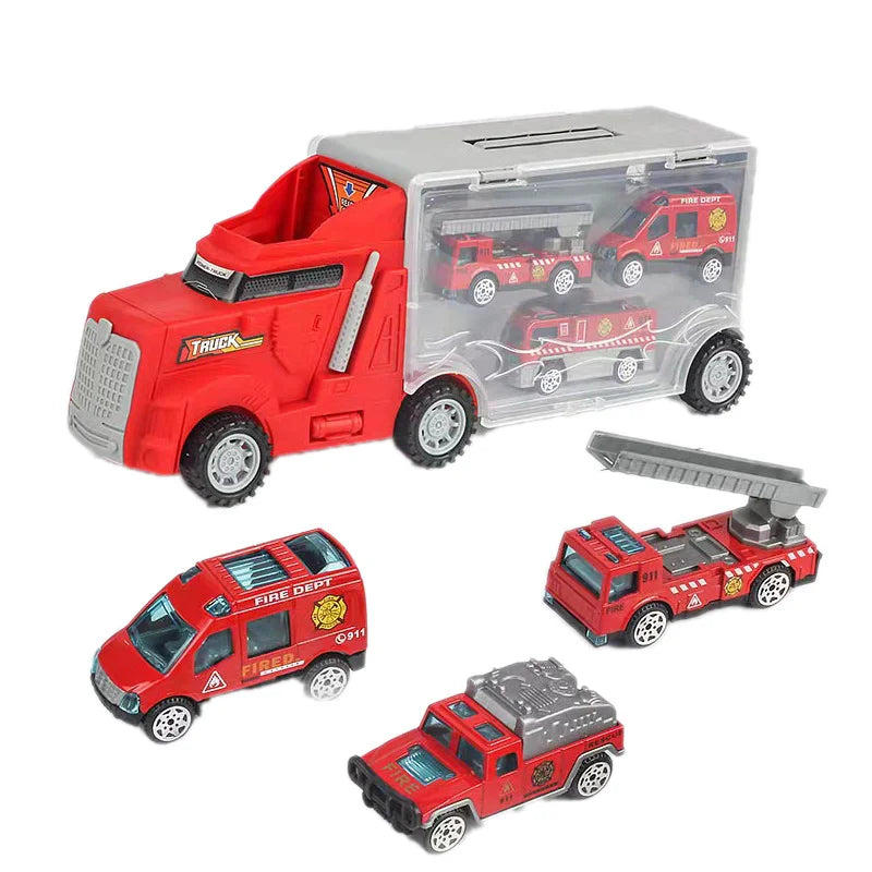 Jouets de Construction 10-en-1 – Camion Transporteur & Mini Véhicules