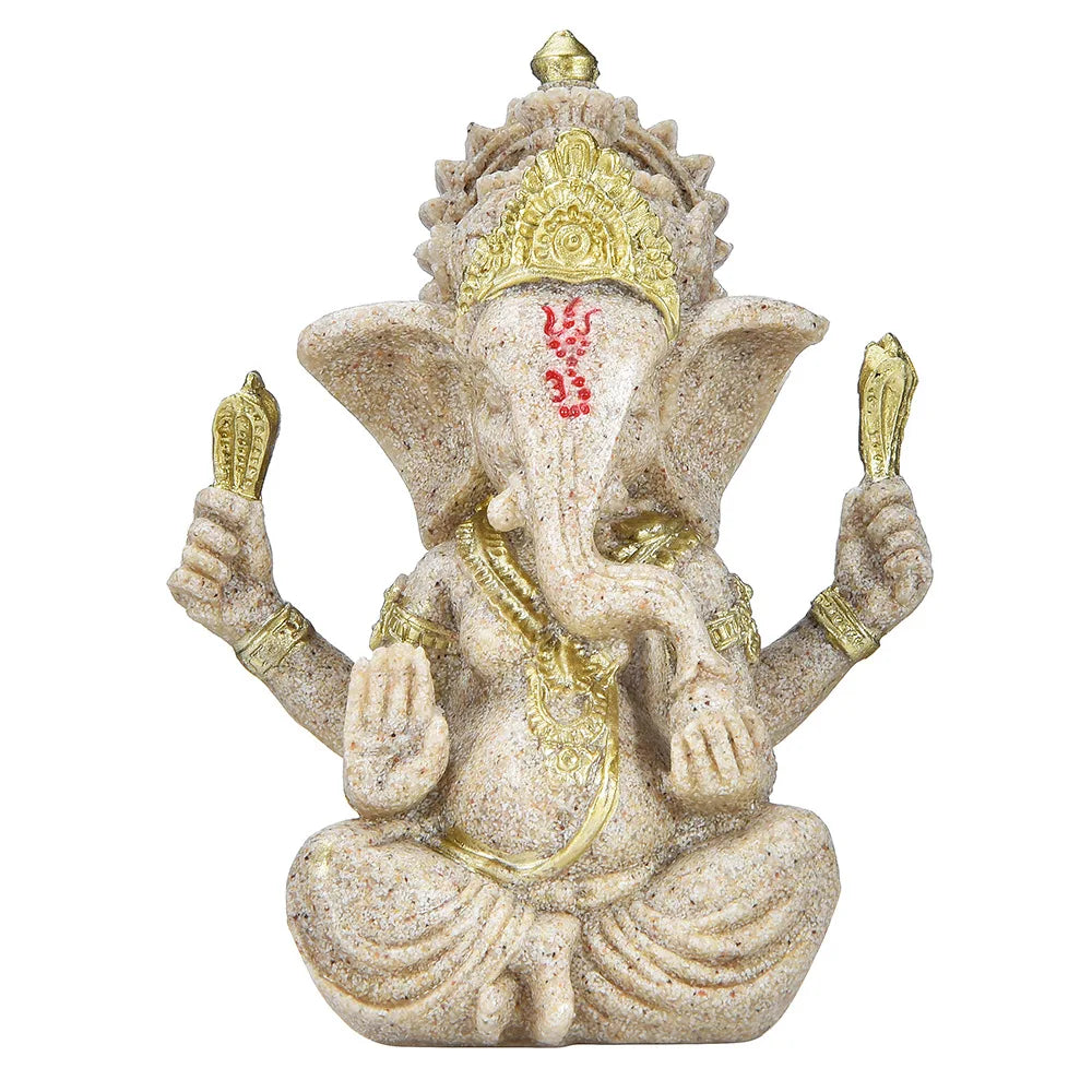 Statue Ganesha Dorée – Décoration Spirituelle & Élégante