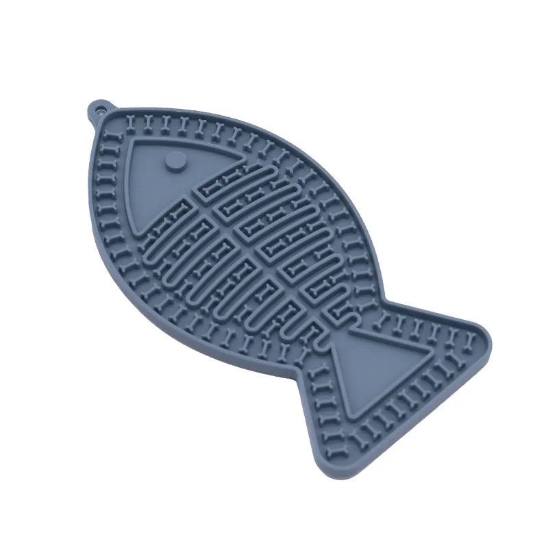 Tapis de léchage avec gamelle anti-glouton pour chien et chat