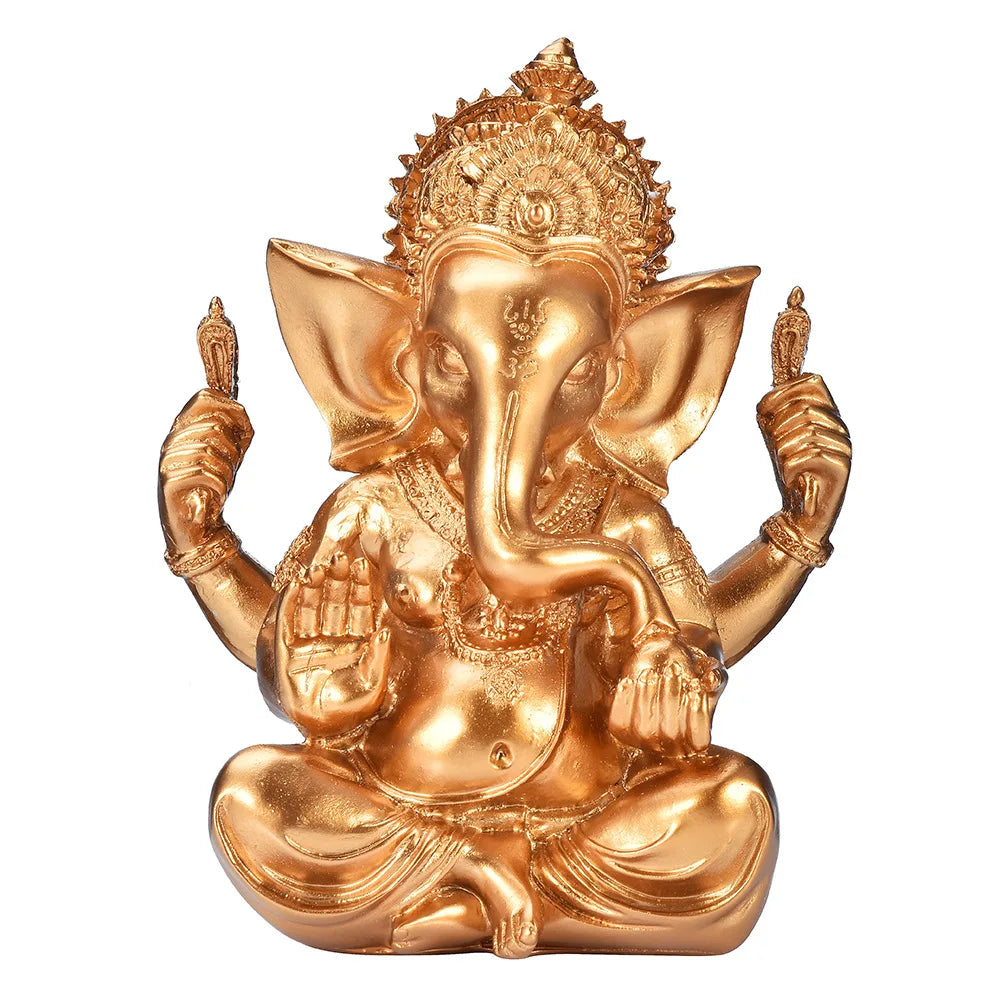 Statue Ganesha Dorée – Décoration Spirituelle & Élégante