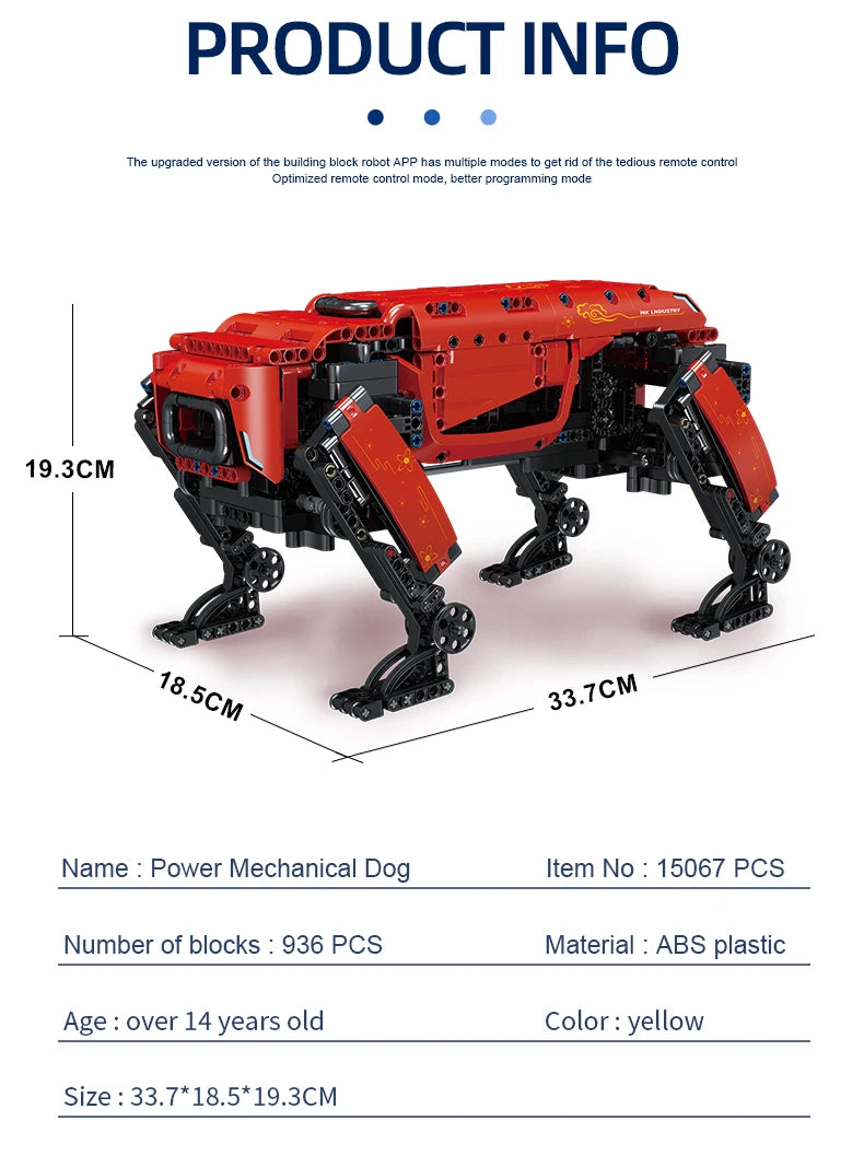 Mould King 15066 / 15067 – Robot Technique Motorisé RC “AlphaDog”