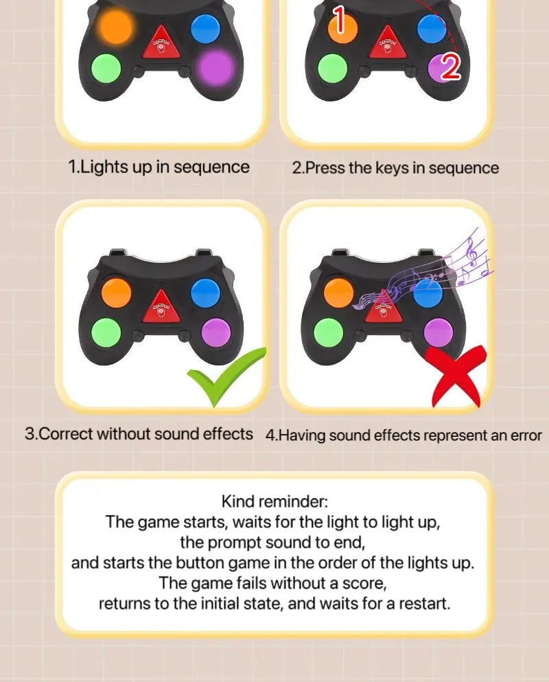 Square Memory Training – Machine de Jeu Flash Portative