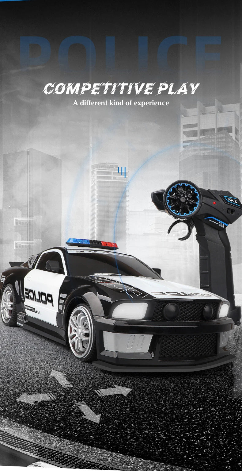 Voiture de Police RC 1:12 – Super Rapide 2.4GHz avec Lumières