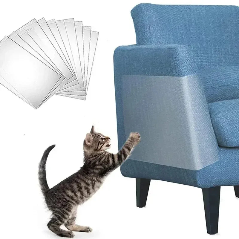 Protections anti-griffures pour canapé — autocollantes et transparentes