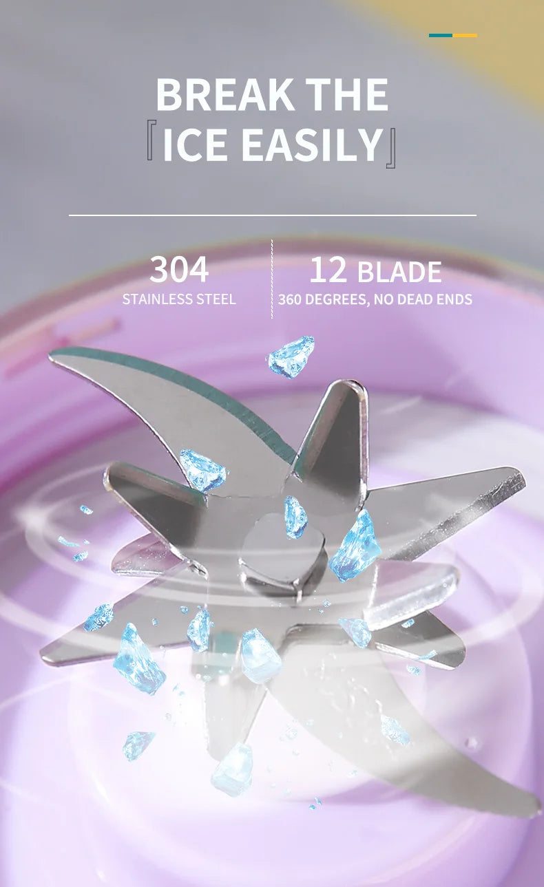 Blender Portable Haute Puissance – 12 Lames & 700 ml (Smoothies / Jus / Shakes)