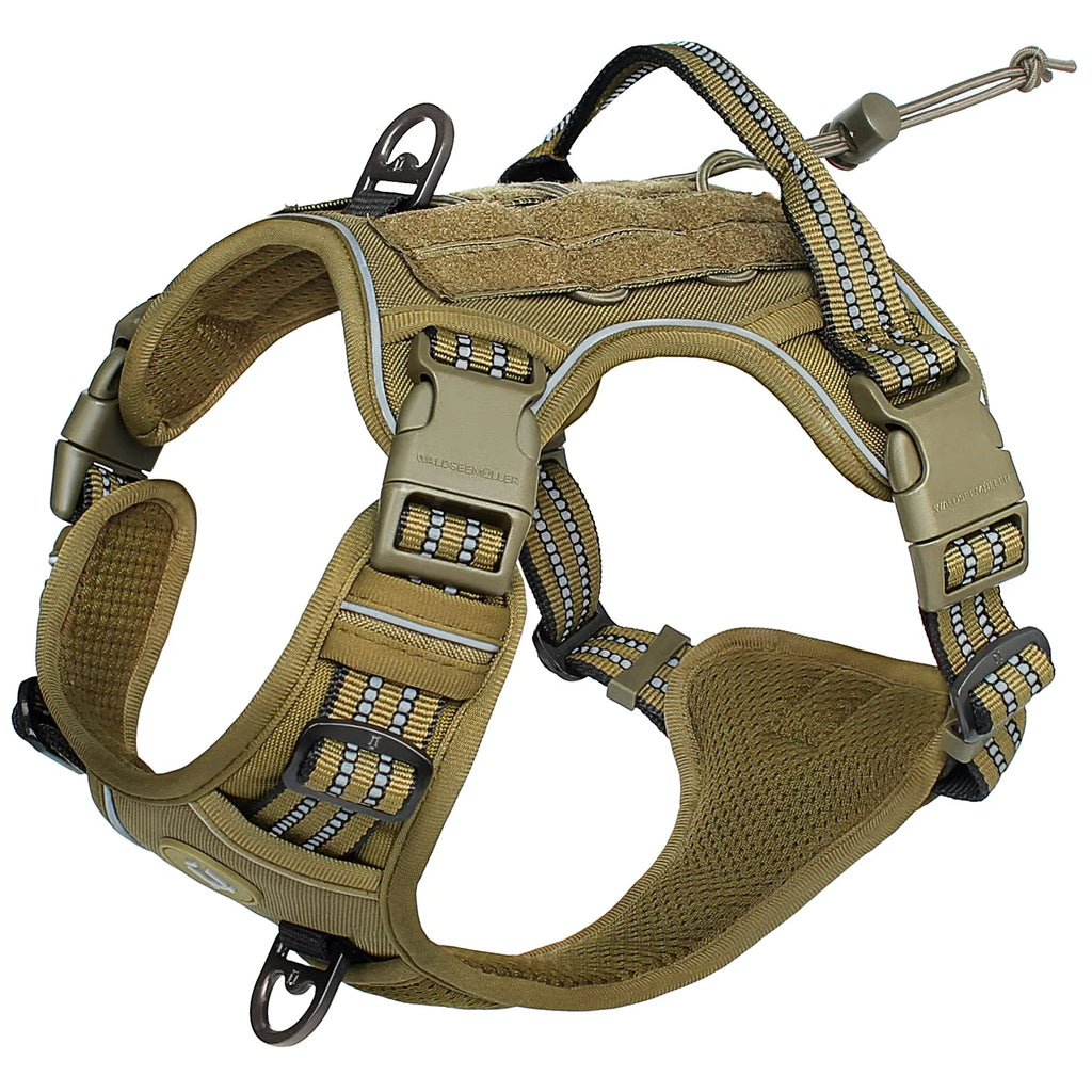 Harnais tactique militaire anti-traction pour chien moyen et grand