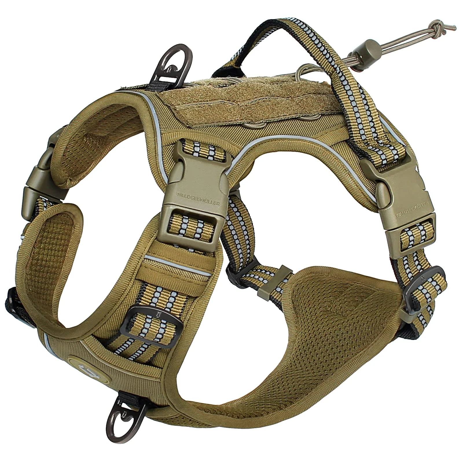Harnais tactique militaire anti-traction pour chien moyen et grand