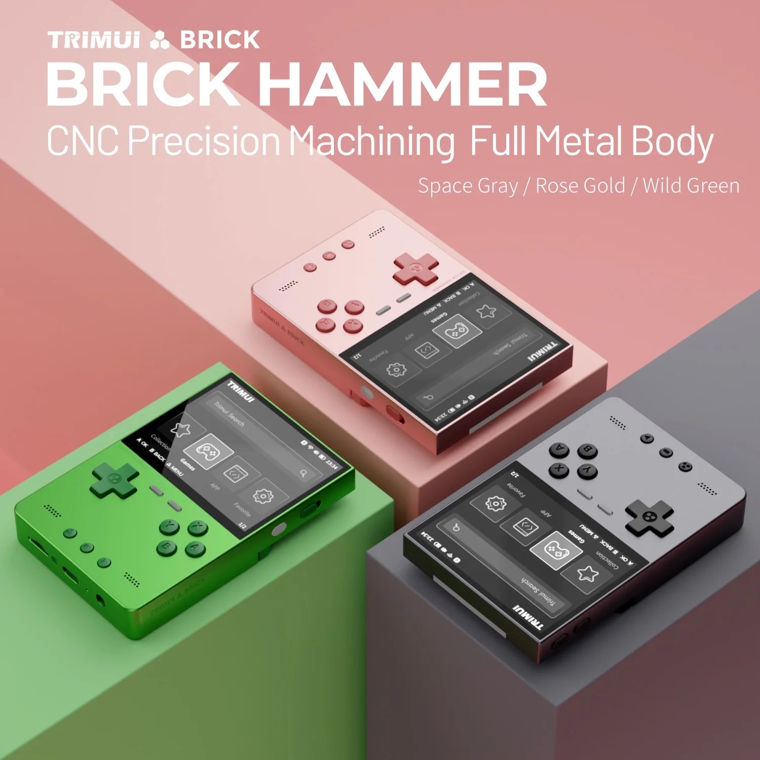 Console Portable TRIMUI Brick Hammer – Métal Premium 3,2" IPS HD