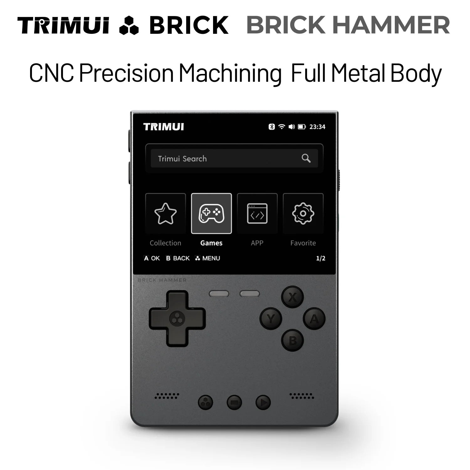 Console Portable TRIMUI Brick Hammer – Métal Premium 3,2" IPS HD