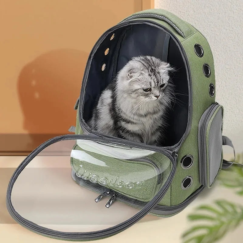 Sac à dos de transport bulle transparente pour chat et petit chien