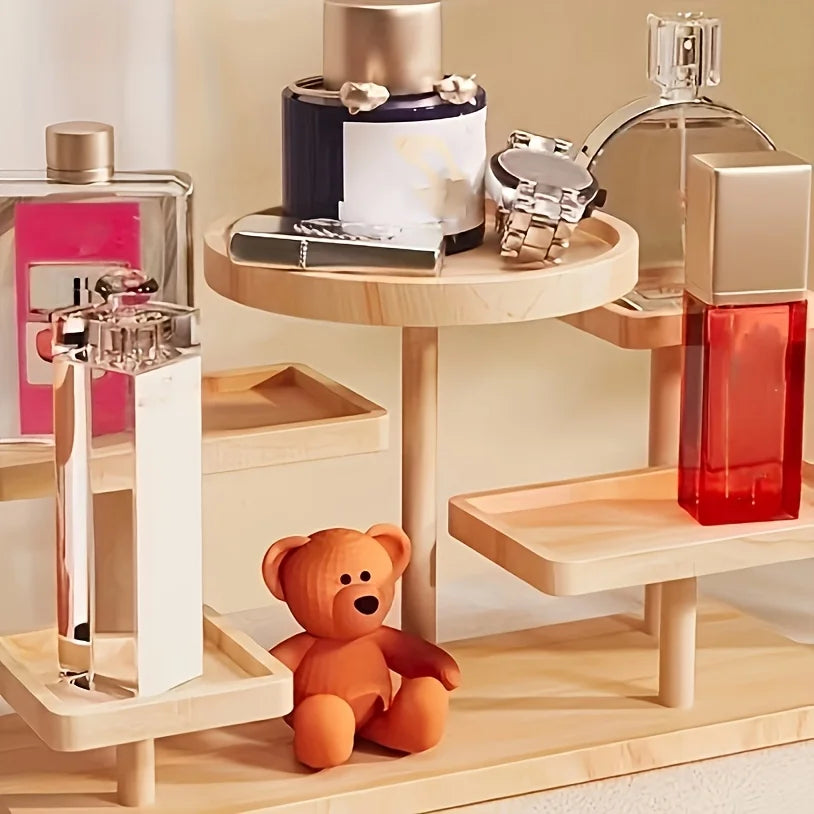 Présentoir en Bois – Support de Rangement Multicouche pour Bijoux & Décoration