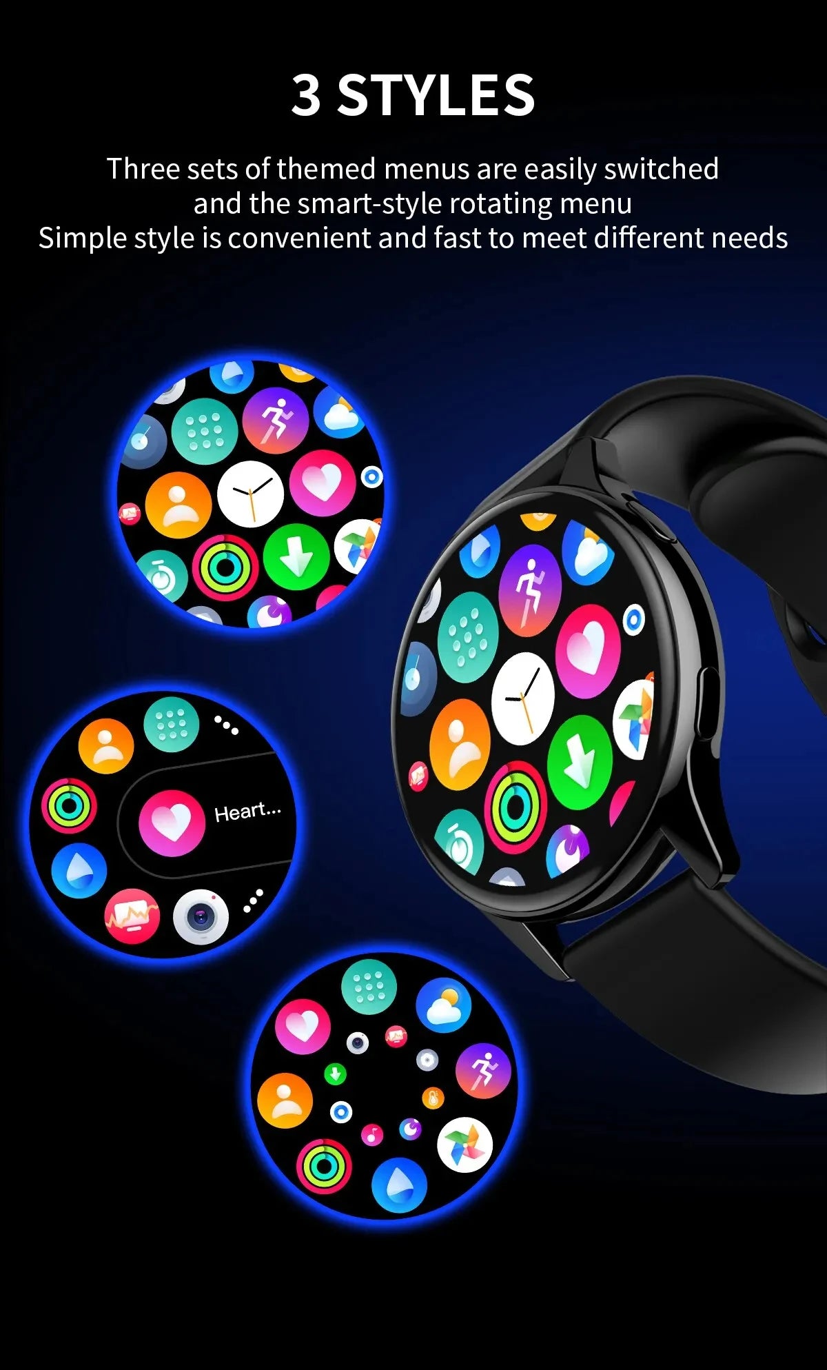 Montre Connectée LIGE – Appels Bluetooth & Charge Sans Fil (1.28’’ IP68 – 2025)