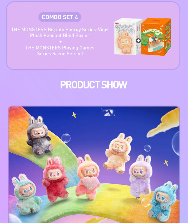 POP MART – Série « Les Monstres Grande Énergie » – Figurine Premium 17 cm (Mystery Box ou Modèle Confirmé)