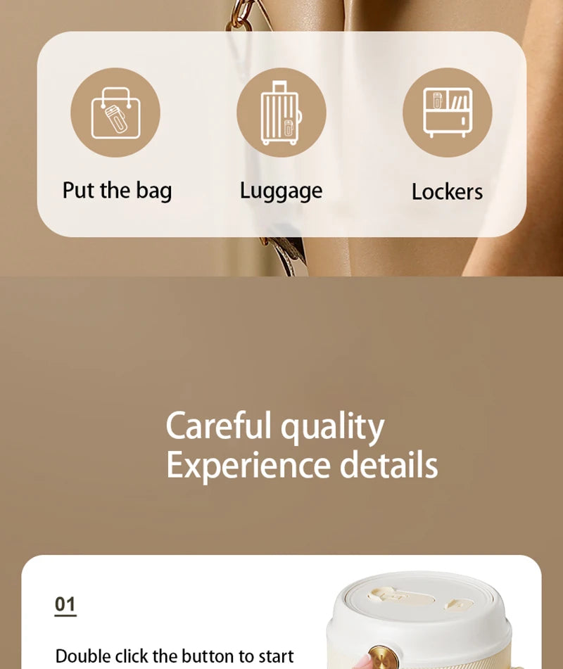 Blender Portable Premium – 350 ml (4 ou 10 lames, USB, 1500–3000 mAh)