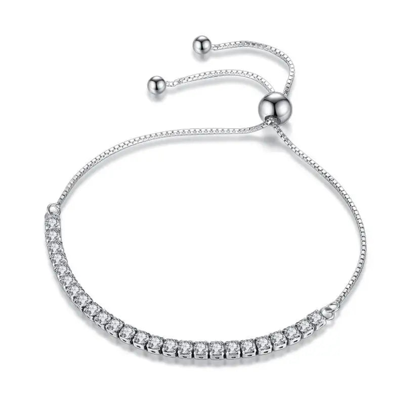 Bracelet Tennis Moissanite D VVS – Argent 925 – Test Diamant – Luxe Femme