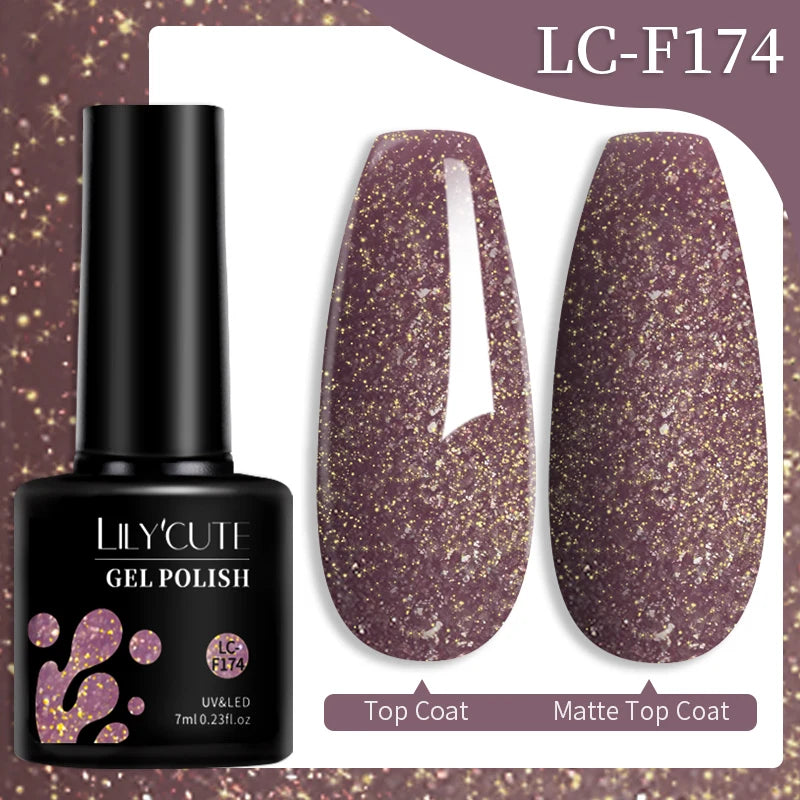 Vernis Gel LILYCUTE 7ml – Brun Foncé Collection Automne/Hiver – Brillance & Élégance Longue Tenue