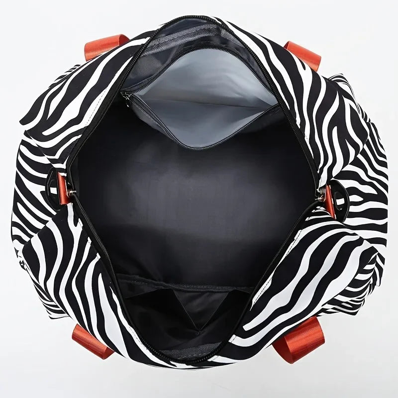 Sac de Voyage en Nylon – Grande Capacité & Imprimé Animal