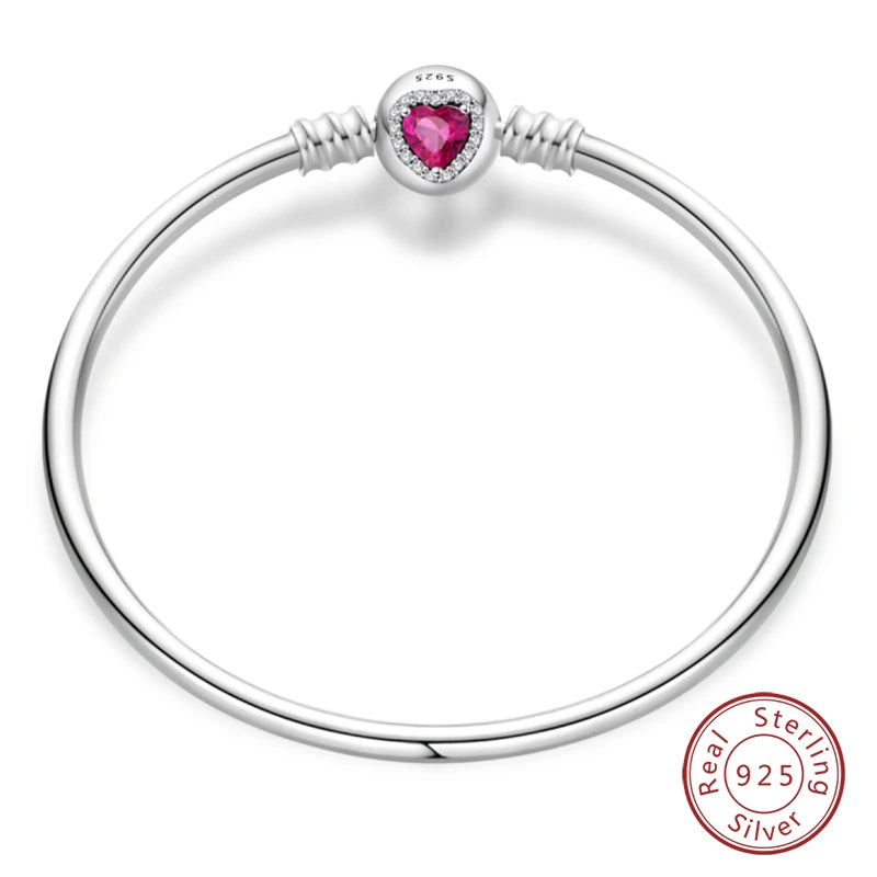 Bracelet en Argent 925 Original – Étoile, Lune & Trèfle Porte-Bonheur