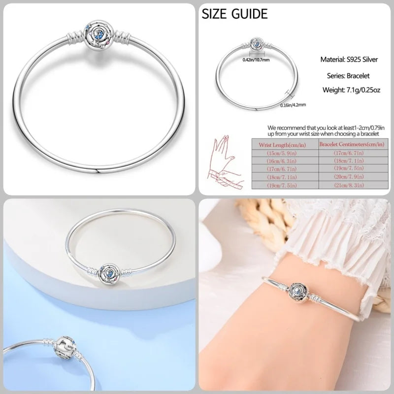 Bracelet en Argent 925 – Cœur Pavé Zircone & Infinity – 17 à 20 cm