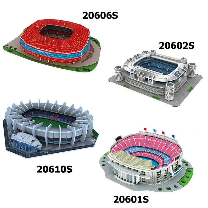 Terrain de Football Miniature 3D – Puzzle DIY • Stades du Monde