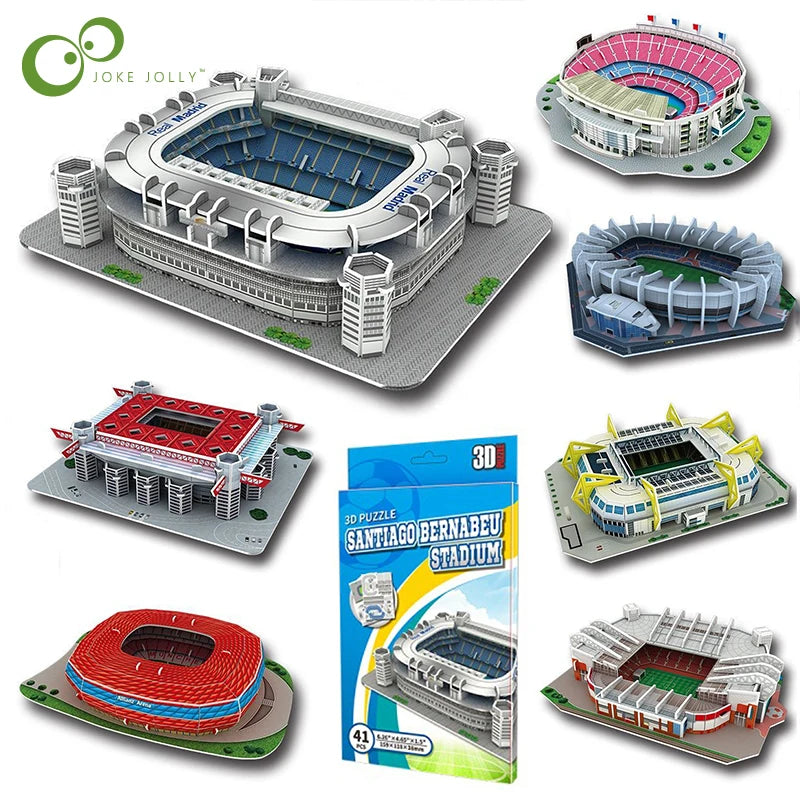 Terrain de Football Miniature 3D – Puzzle DIY • Stades du Monde