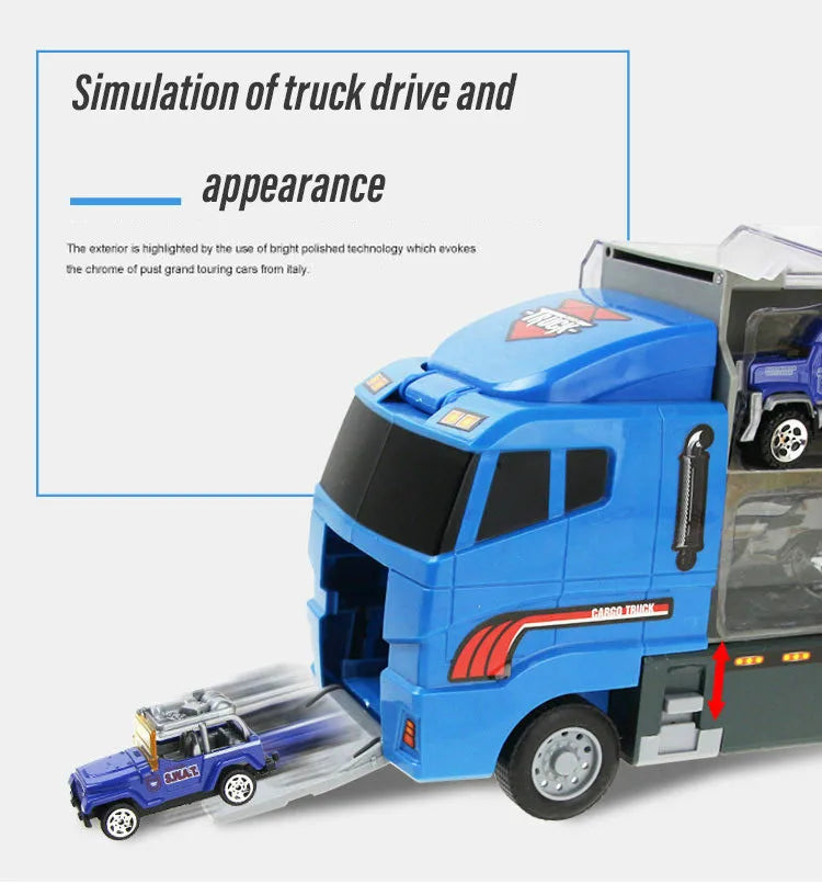 Jouets de Construction 10-en-1 – Camion Transporteur & Mini Véhicules