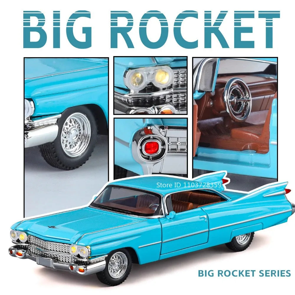 Eldorado Biarritz & Charger 1970 – Voitures Miniatures 1:32 en Alliage | Son & Lumière | Portes Ouvrantes