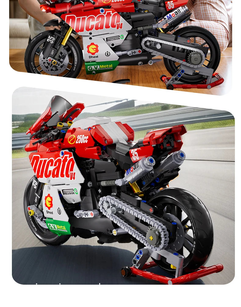 Moto de Collection ToylinX – Kit de Construction Technique 883 Pièces (Modèle 88800)