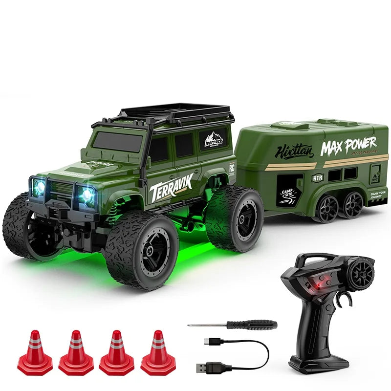 Mini Voiture Télécommandée 1:64 – Tout-Terrain & Escalade