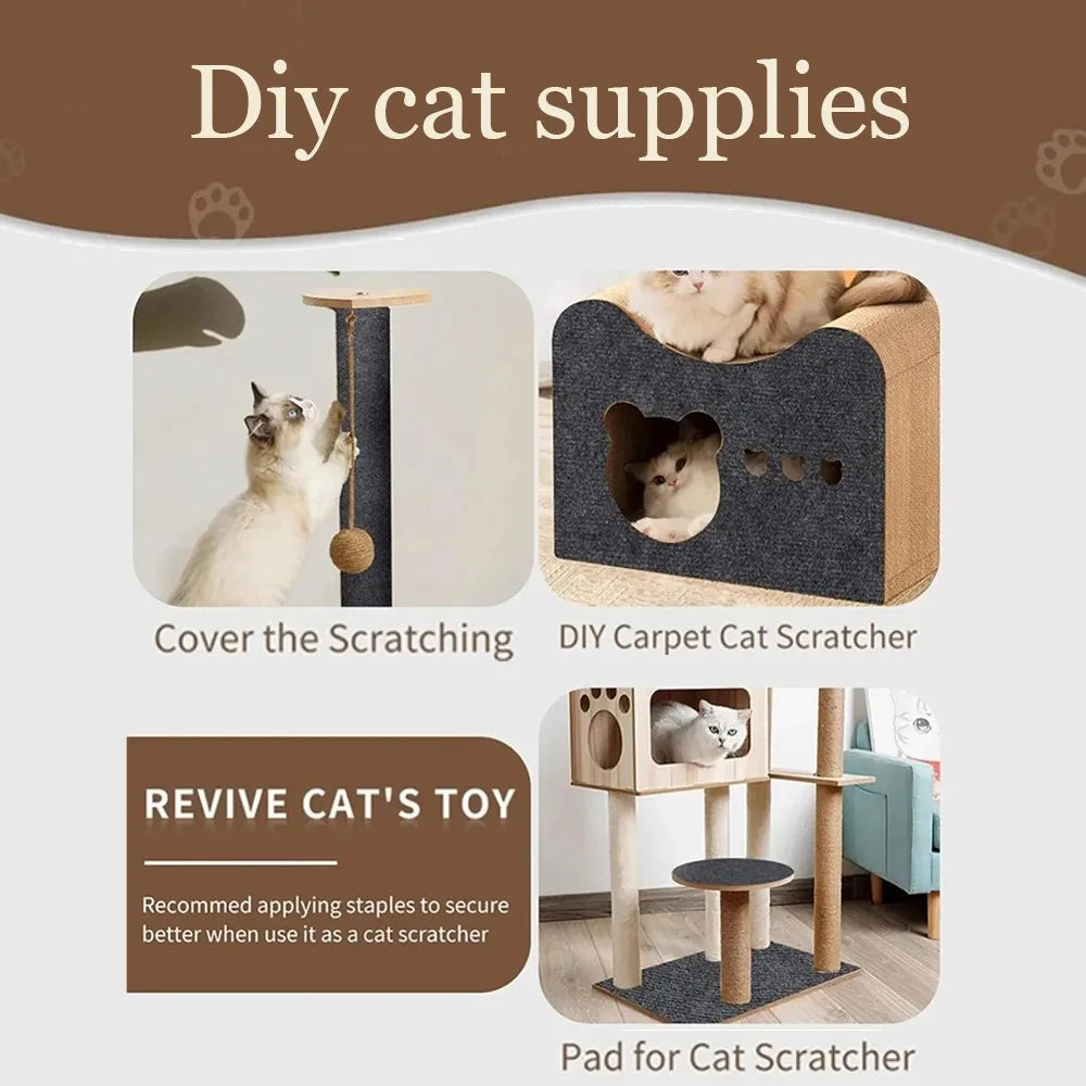 Tapis griffoir autocollant pour chat — protège canapé et angles, découpable