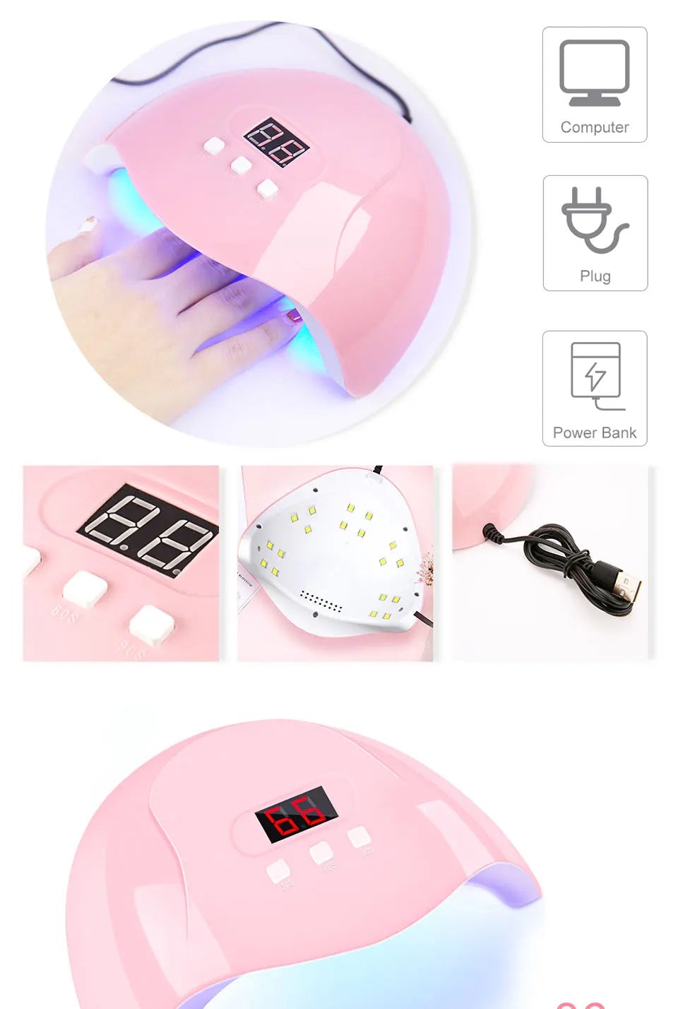 LIMEGIRL – Kit de Vernis à Ongles en Gel UV avec Lampe LED – Ensemble de Manucure Complet