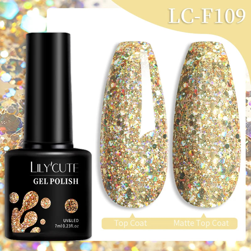 Vernis Gel LILYCUTE 7ml – Brun Foncé Collection Automne/Hiver – Brillance & Élégance Longue Tenue