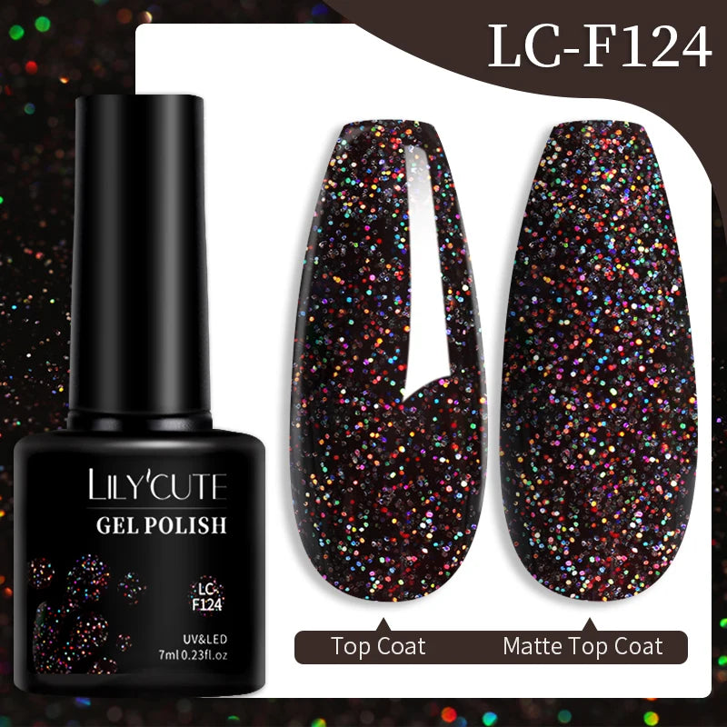 Vernis Gel LILYCUTE 7ml – Brun Foncé Collection Automne/Hiver – Brillance & Élégance Longue Tenue