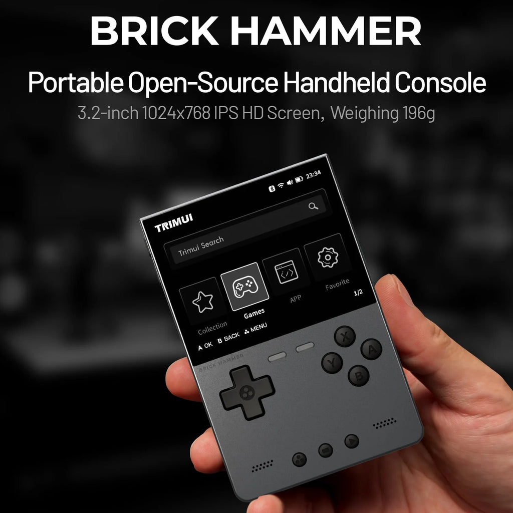 Console Portable TRIMUI Brick Hammer – Métal Premium 3,2" IPS HD