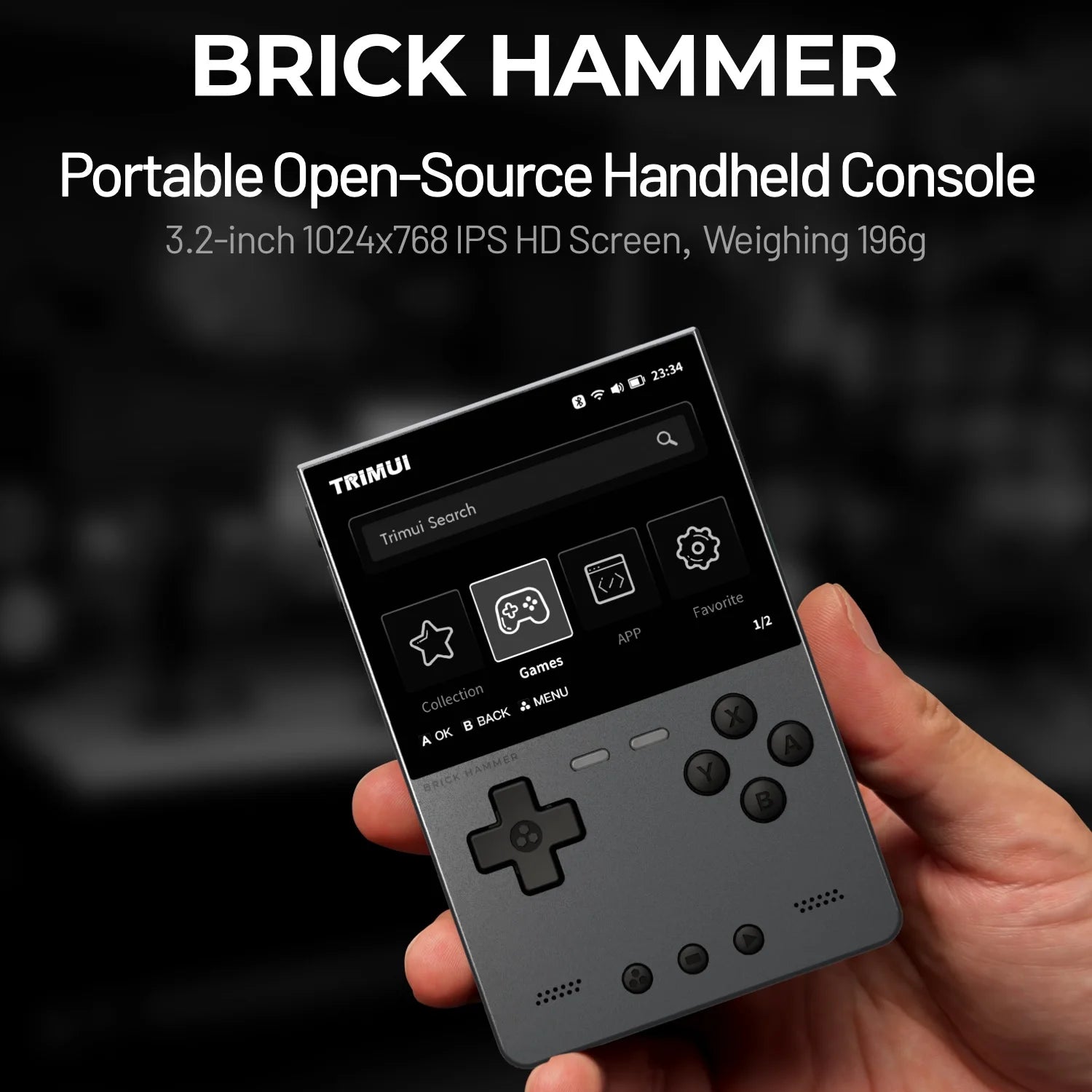 Console Portable TRIMUI Brick Hammer – Métal Premium 3,2" IPS HD