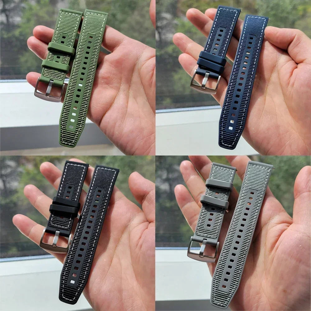 Bracelet Tissé 22 mm – Compatible Montres Huawei (Nylon Tressé Premium)