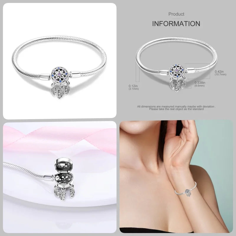 Bracelet en Argent 925 – Cœur Pavé Zircone & Infinity – 17 à 20 cm