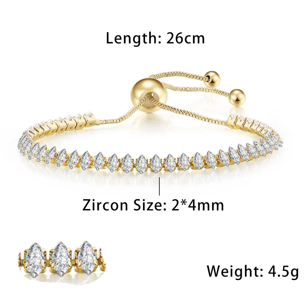 Bracelet Tennis Diamant – Zircone AAA+ Éclat Ultra-Brillant (Plusieurs Tailles)