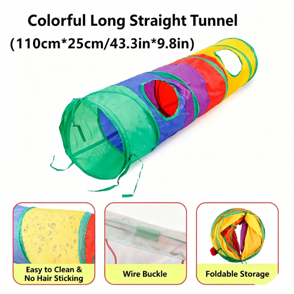 Ensemble de jouets pour chat — tunnel, canne à plume, souris et balles