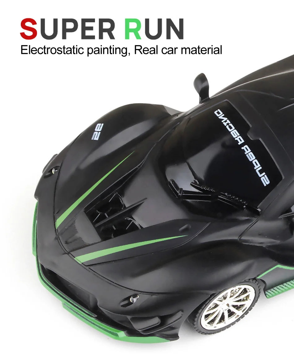 RC Car 2.4G 4CH Remote Control 1:18 With Led Light Sports Cars High Speed Radio Drift Vehicle Racing Boys Girls Toy For Children