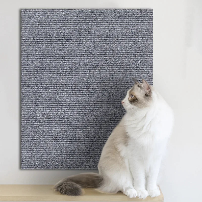 Tapis griffoir autocollant pour chat — protège canapé et angles, découpable