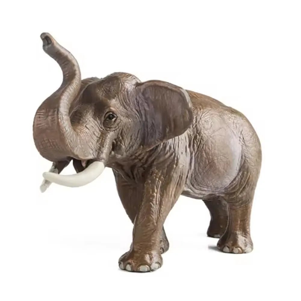 Grande Figurine d’Éléphant Sauvage – Modèle Réaliste & Décoration Nature