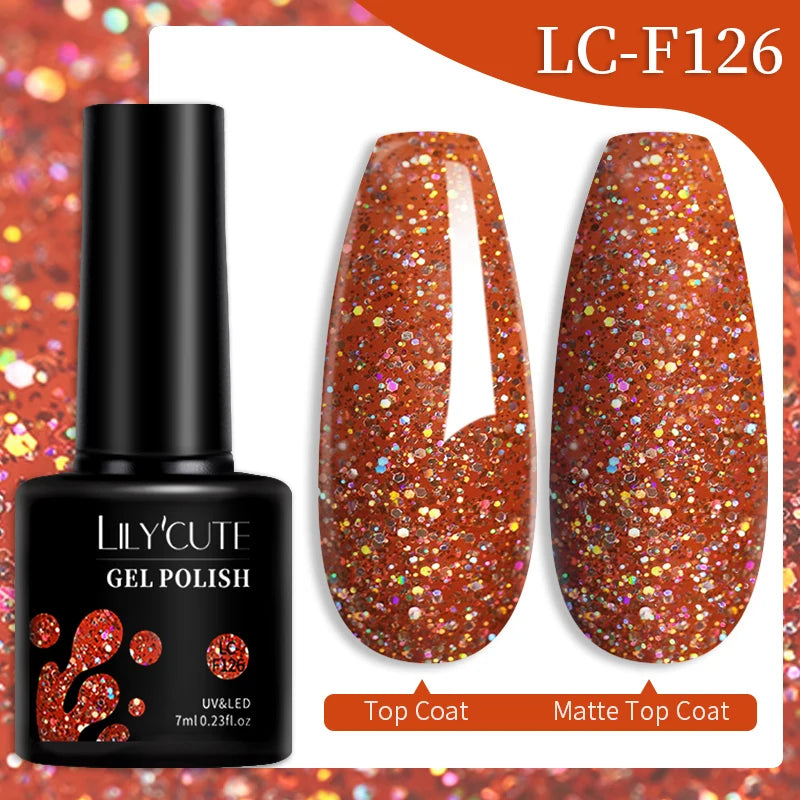 Vernis Gel LILYCUTE 7ml – Brun Foncé Collection Automne/Hiver – Brillance & Élégance Longue Tenue