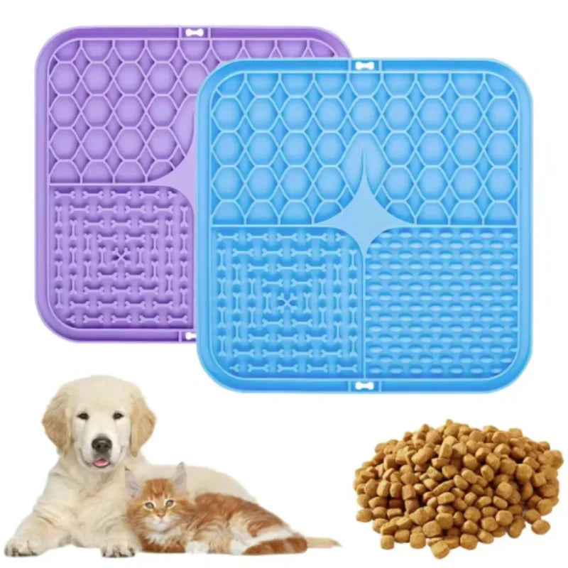 Tapis de léchage à ventouse pour chien et chat — silicone