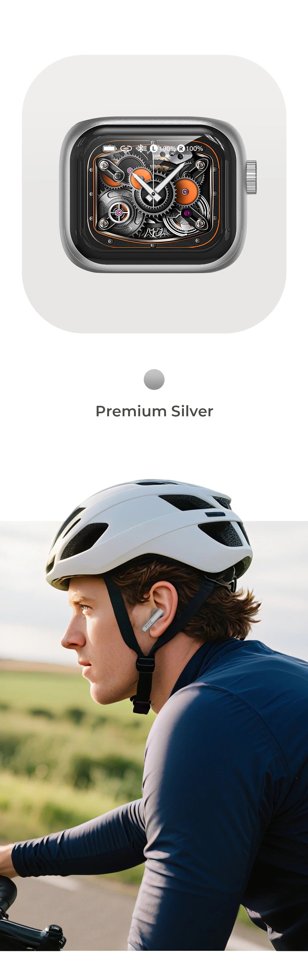 HTC NE40 – Écouteurs Bluetooth TWS AI Traducteur avec Écran HD