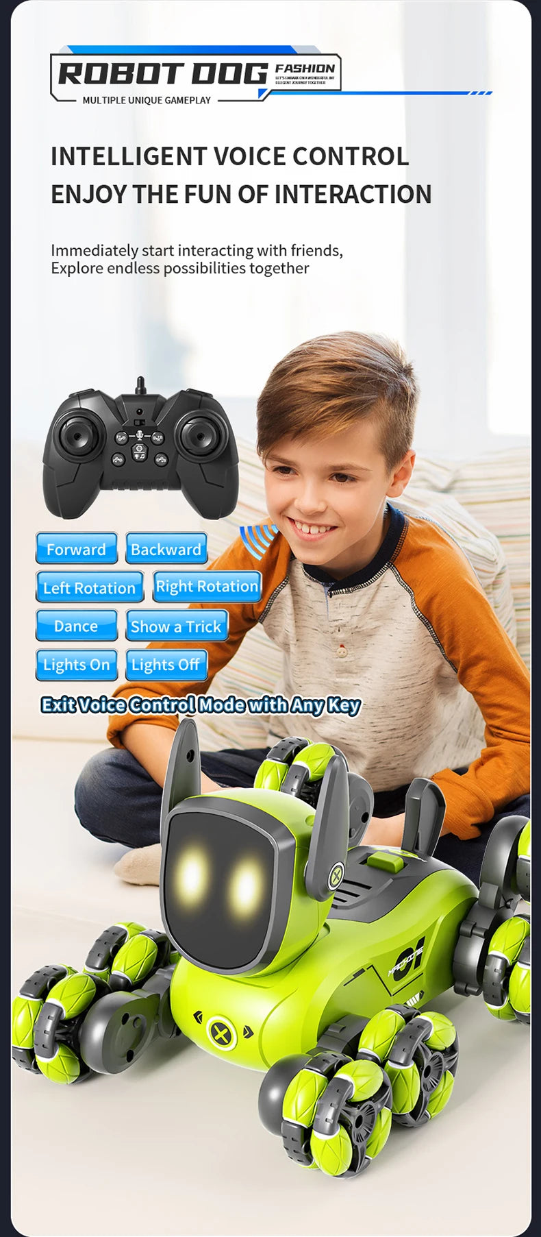 JJRC Q200 – Voiture RC Acrobatique 8 Roues à Détection Gestuelle & Commande Vocale