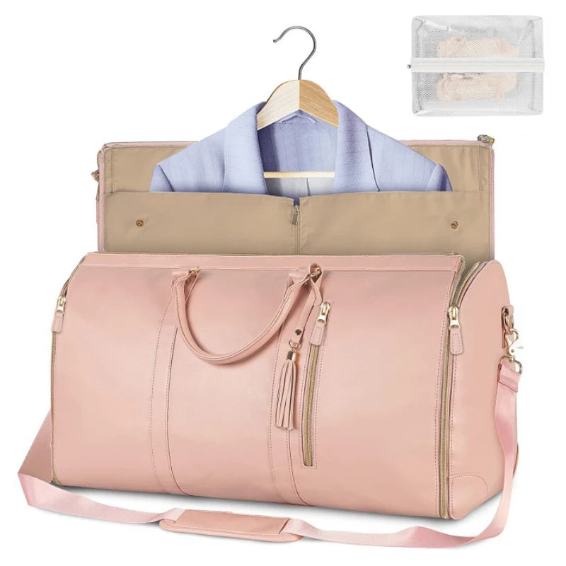 Grand Sac de Voyage Pliable en Cuir PU – Élégance & Praticité au Féminin