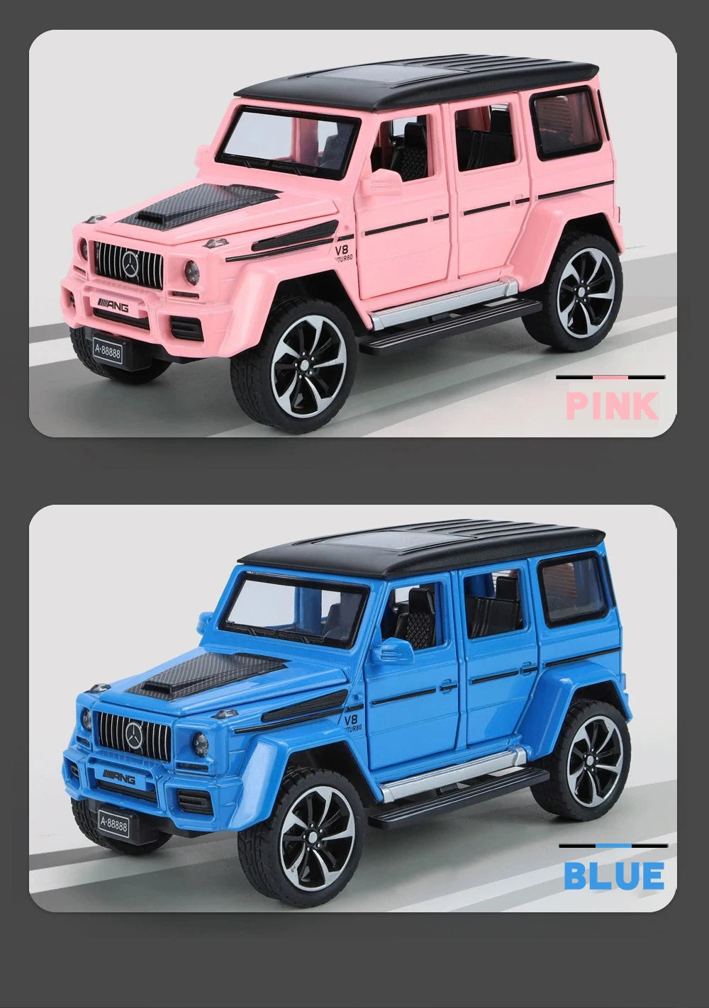 Mercedes-Benz G63 1:32 – Miniature Tout-Terrain Brabus Métal | Son & Lumière