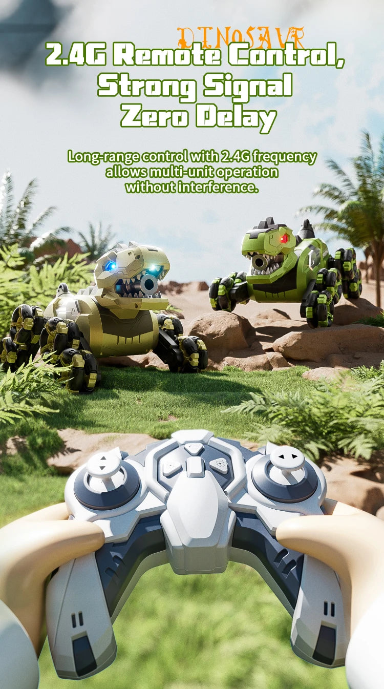 Dinosaure Y12 – 8WD, Bras Articulés, Dérive & Vapeur Brume