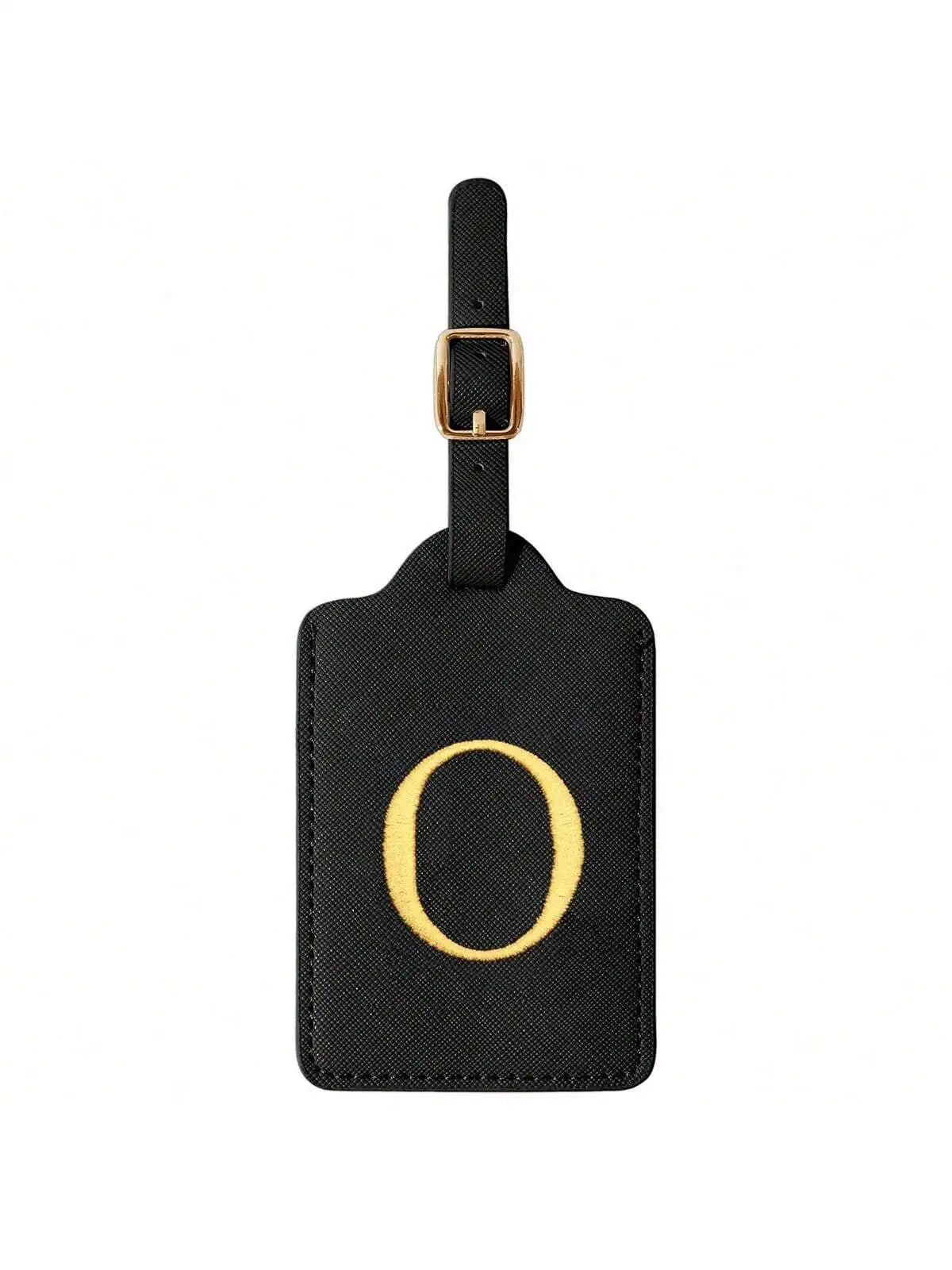 Étiquette de Bagage Personnalisée en Cuir PU – Lettre Initiale A–Z avec Protection Confidentialité